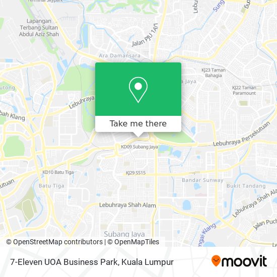 7-Eleven UOA Business Park map