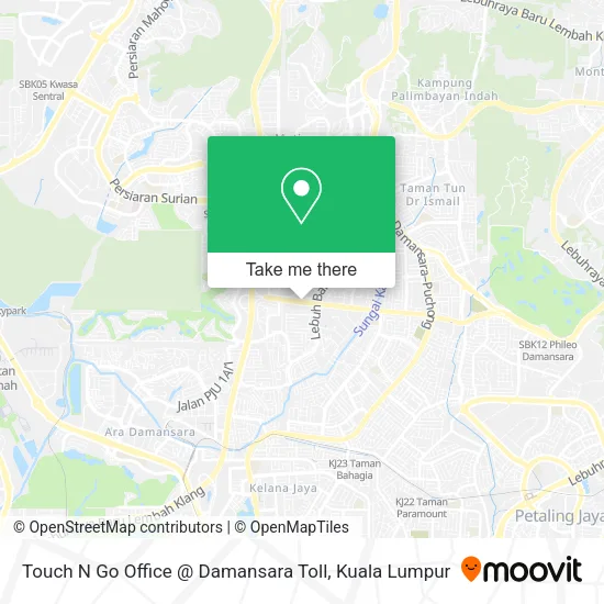 Touch N Go Office @ Damansara Toll map