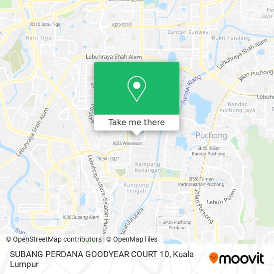 SUBANG PERDANA GOODYEAR COURT 10 map