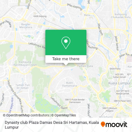 Dynasty club Plaza Damas Desa Sri Hartamas map