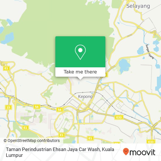 Peta Taman Perindustrian Ehsan Jaya Car Wash