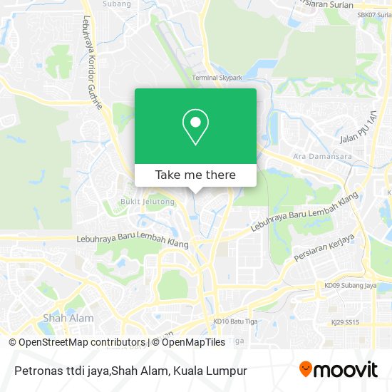 Peta Petronas ttdi jaya,Shah Alam