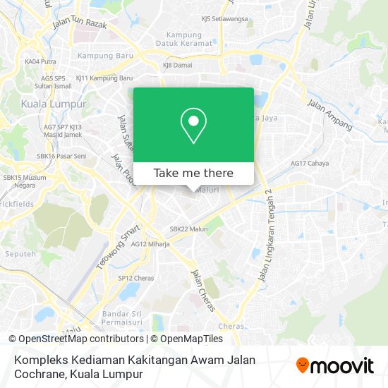 Kompleks Kediaman Kakitangan Awam Jalan Cochrane map