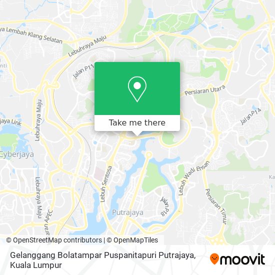 Gelanggang Bolatampar Puspanitapuri Putrajaya map