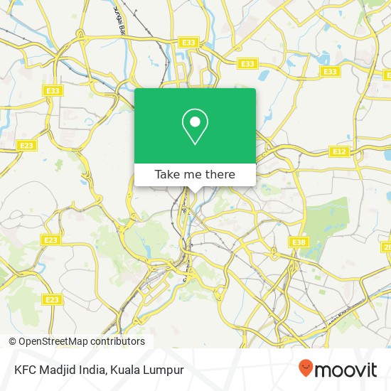 KFC Madjid India map