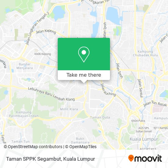 Taman SPPK Segambut map