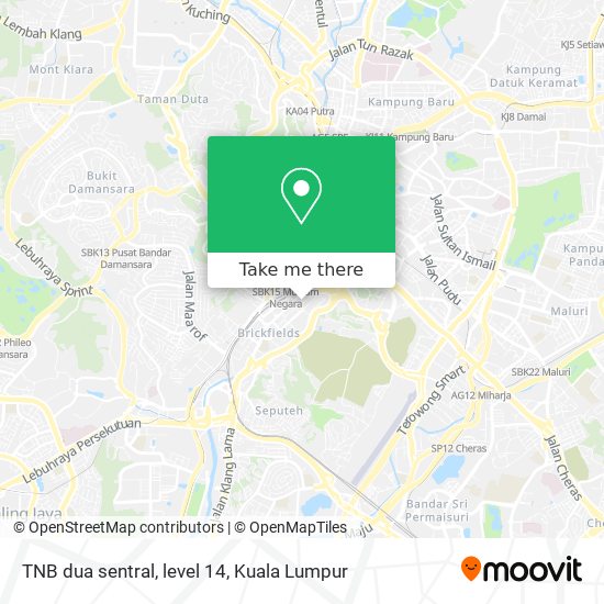 Peta TNB dua sentral, level 14