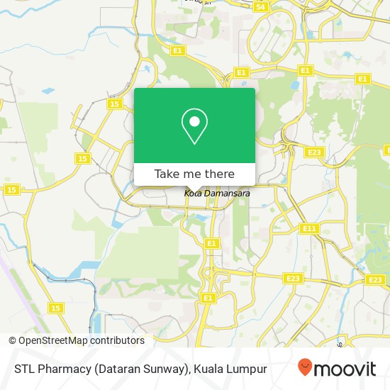 Peta STL Pharmacy (Dataran Sunway)