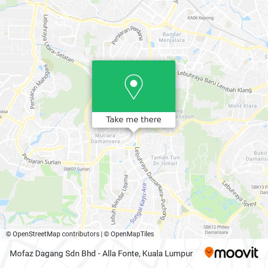 Mofaz Dagang Sdn Bhd - Alla Fonte map