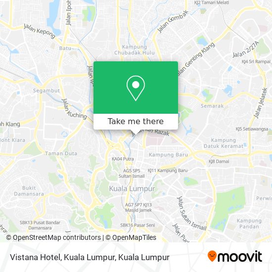 Vistana Hotel, Kuala Lumpur map