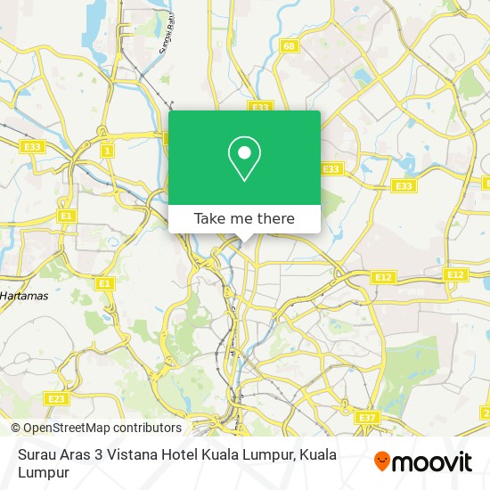 Surau Aras 3 Vistana Hotel Kuala Lumpur map
