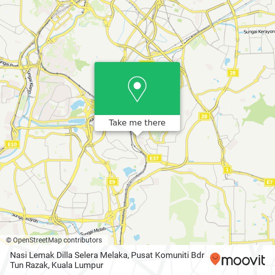 Peta Nasi Lemak Dilla Selera Melaka, Pusat Komuniti Bdr Tun Razak