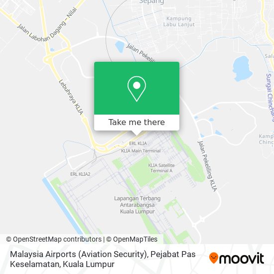 Malaysia Airports (Aviation Security), Pejabat Pas Keselamatan map