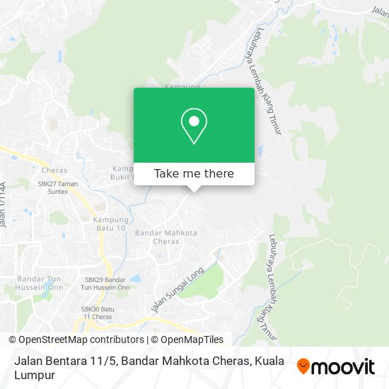 Jalan Bentara 11 / 5, Bandar Mahkota Cheras map