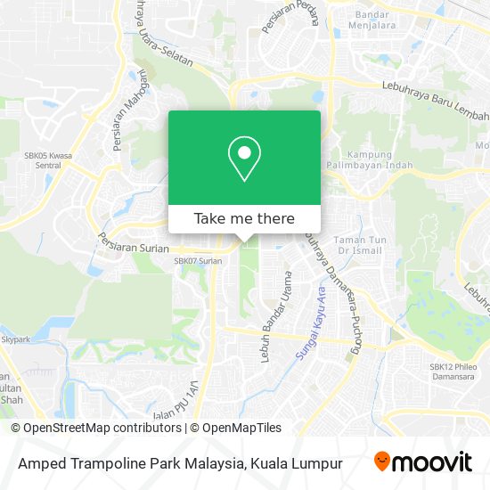 Amped Trampoline Park Malaysia map