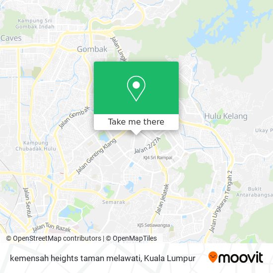 Peta kemensah heights taman melawati
