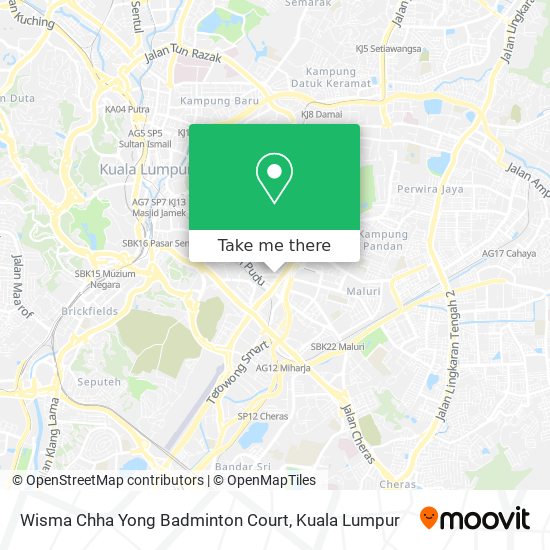 Peta Wisma Chha Yong Badminton Court