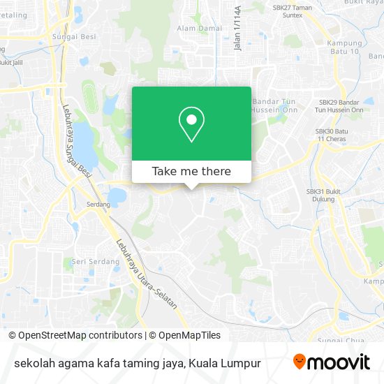 sekolah agama kafa taming jaya map