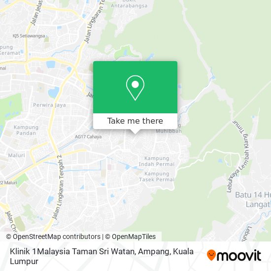Klinik 1Malaysia Taman Sri Watan, Ampang map