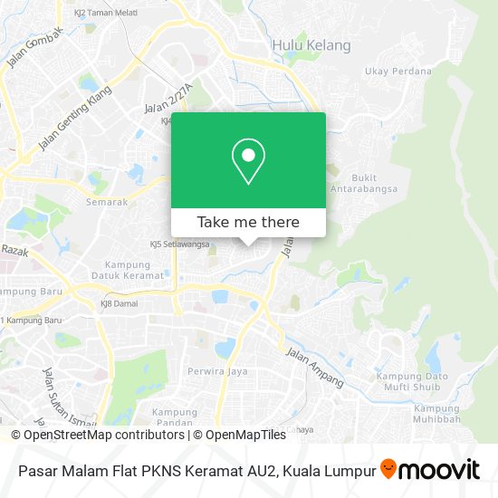 Pasar Malam Flat PKNS Keramat AU2 map