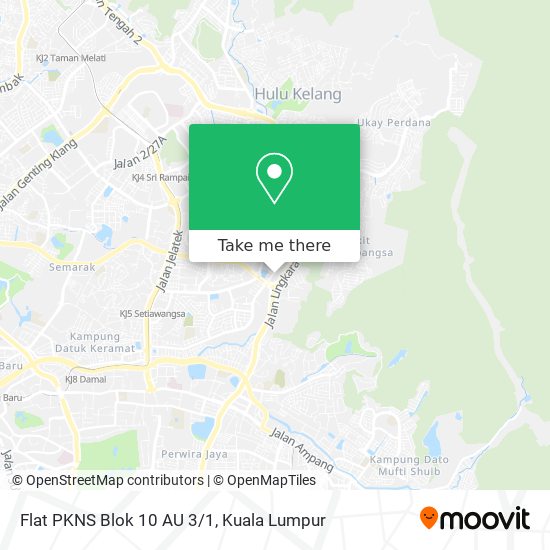 Flat PKNS Blok 10 AU 3/1 map