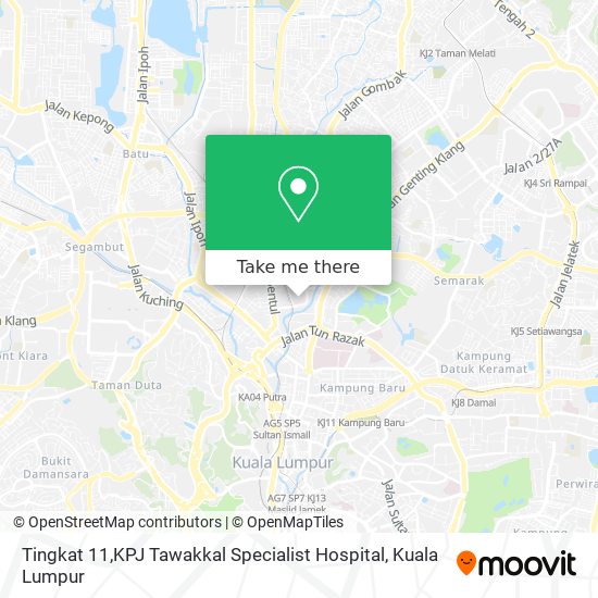 Tingkat 11,KPJ Tawakkal Specialist Hospital map