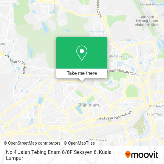 No 4 Jalan Tebing Enam 8 / 8F Seksyen 8 map