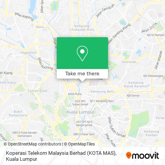 Koperasi Telekom Malaysia Berhad (KOTA MAS) map