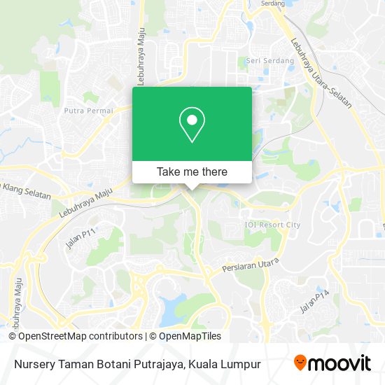 Peta Nursery Taman Botani Putrajaya