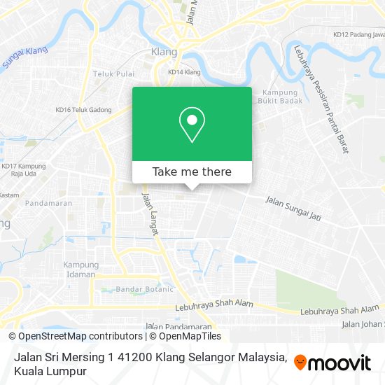 Jalan Sri Mersing 1 41200‎ Klang‎ Selangor Malaysia map