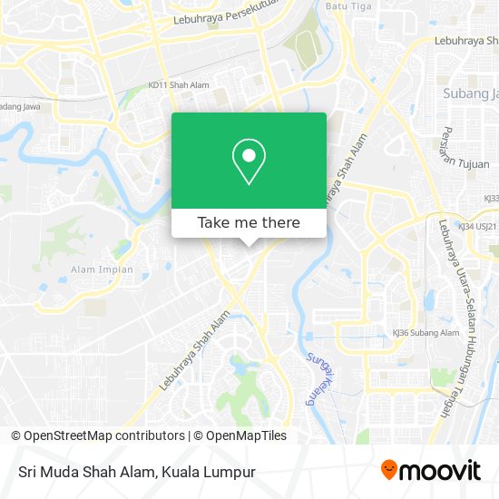 Sri Muda Shah Alam map