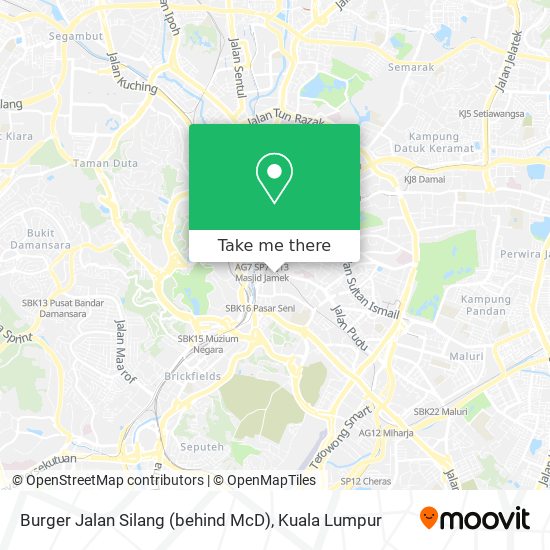 Burger Jalan Silang (behind McD) map