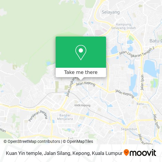 Peta Kuan Yin temple, Jalan Silang, Kepong