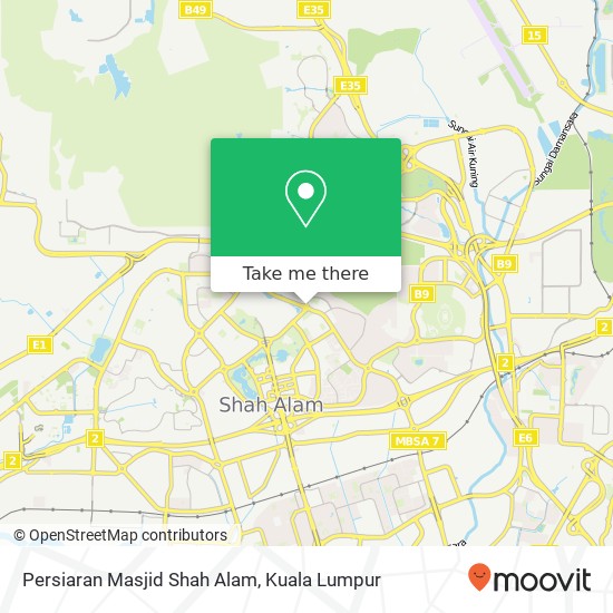 Persiaran Masjid Shah Alam map