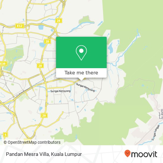 Pandan Mesra Villa map