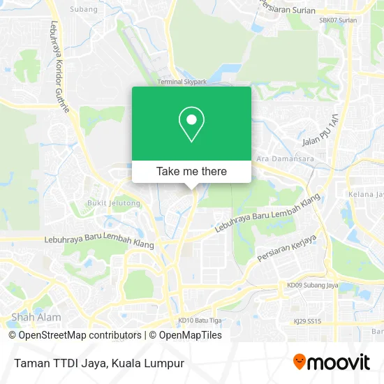 Peta Taman TTDI Jaya