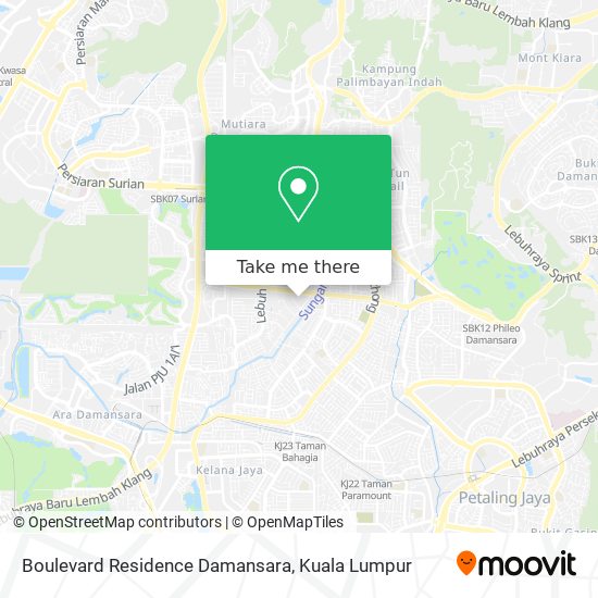 Boulevard Residence Damansara map