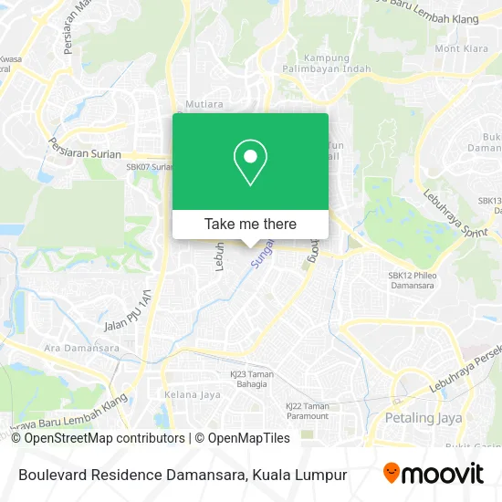 Boulevard Residence Damansara map