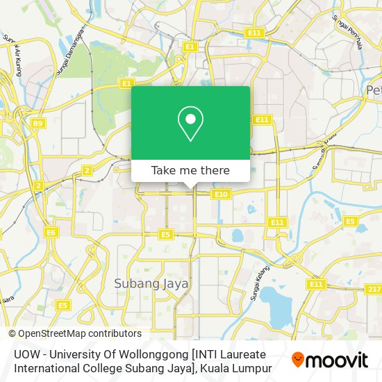 UOW - University Of Wollonggong [INTI Laureate International College Subang Jaya] map
