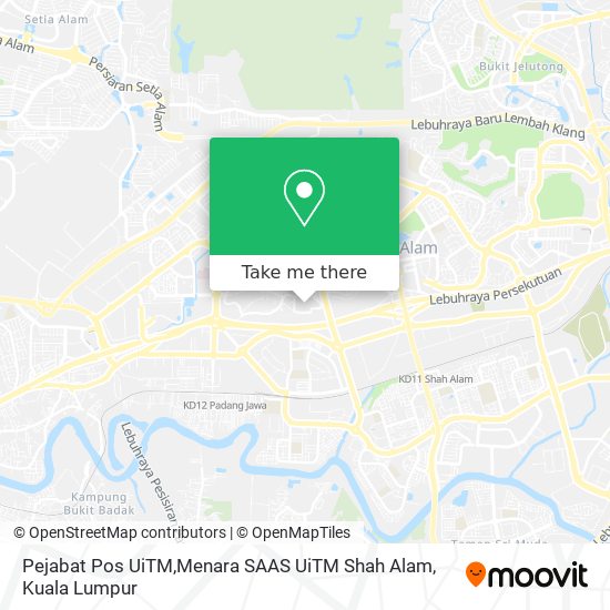 Pejabat Pos UiTM,Menara SAAS UiTM Shah Alam map