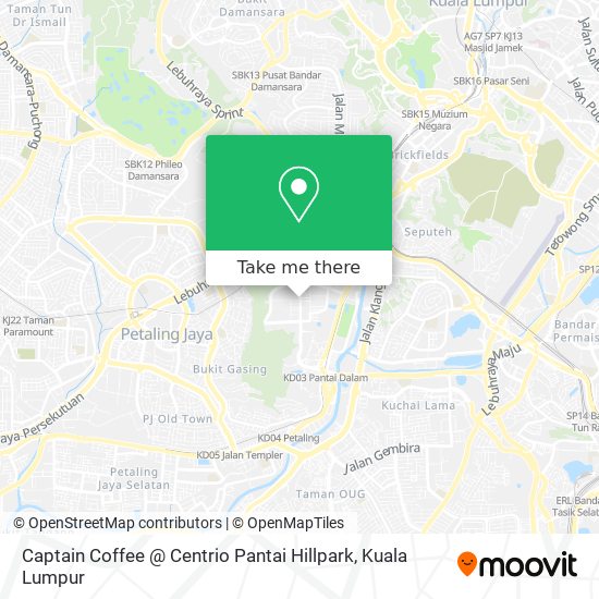 Peta Captain Coffee @ Centrio Pantai Hillpark
