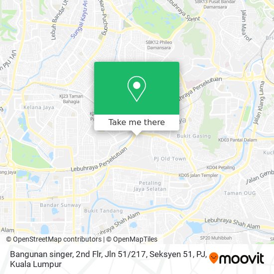 Peta Bangunan singer, 2nd Flr, Jln 51 / 217, Seksyen 51, PJ