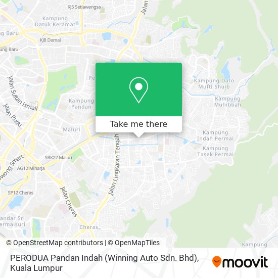 PERODUA Pandan Indah (Winning Auto Sdn. Bhd) map