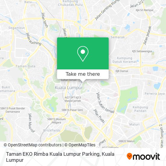 Peta Taman EKO Rimba Kuala Lumpur Parking