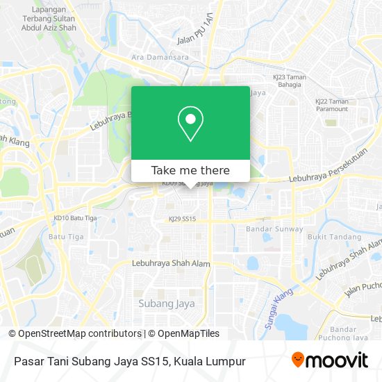 Peta Pasar Tani Subang Jaya SS15