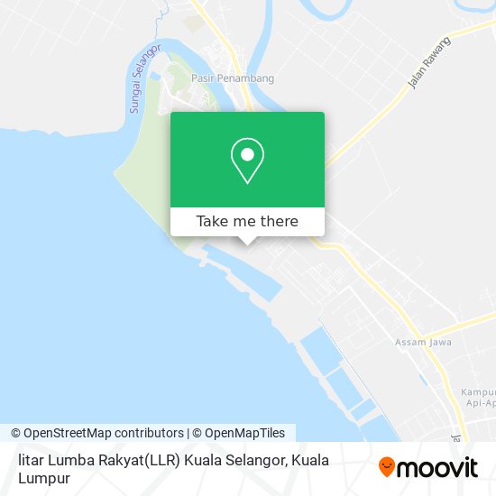 litar Lumba Rakyat(LLR) Kuala Selangor map