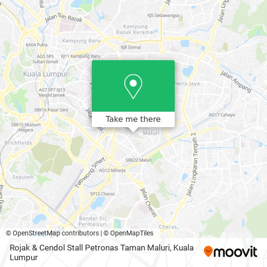 Peta Rojak & Cendol Stall Petronas Taman Maluri