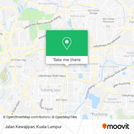 Jalan Kewajipan map