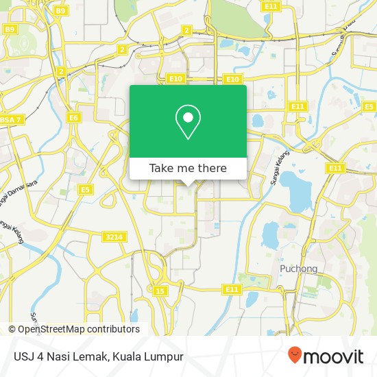 USJ 4 Nasi Lemak map