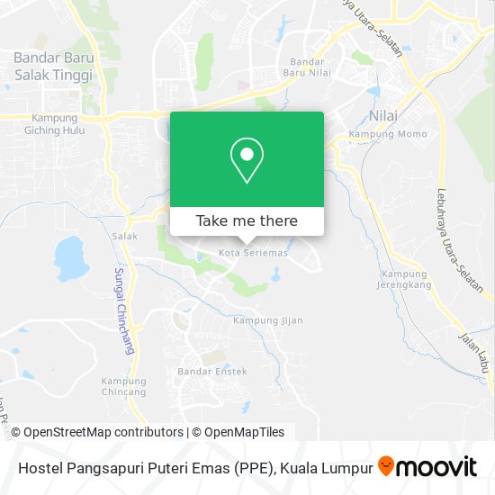 Hostel Pangsapuri Puteri Emas (PPE) map